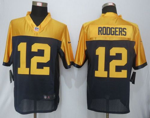 Nike Packers #12 Aaron Rodgers Navy Blue Alternate Men's Stitched NFL New Limited Jersey - Click Image to Close